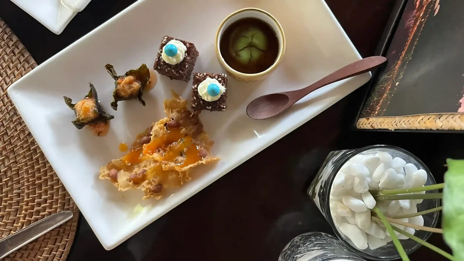 Plated wellness cuisine at a Bali retreat